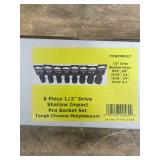 Powerbuilt 8pc Impact Socket Set 1/2 Drive SAE Shallow (092256.30)