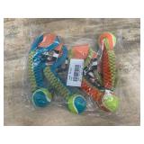 Boss Pet - Pack of 4 - WB15525 Braided Chomper Pet Toy Tennis Tug 12 in L Nylon (0922522.2)