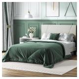 Full Size Bed Frame, Full Platform Bed Frame with Velvet Upholstered Headboard, Geometric, Sturdy Frame and Wooden Slats, Noiseless, No Box Spring Required, Easy to Assemble Beige