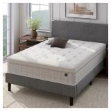 Zinus Euro Top 12" Hybrid Mattress of Comfort Foam and Pocket Spring Mattress, Adult, Queen