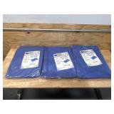 The Great Dane Tool Company Multi-Purpose Poly Tarp, Heavy Blue Poly Tarp lot of 3