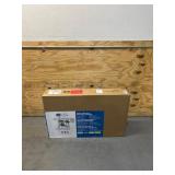 Hobby Craft 60 in. W x 36 in. D MDF Folding Fabric Cutting Table with Drawers, Adjustable Height, Silver / White