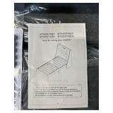 Twin Bed Frames with Luxury Wingback and Fast Charging Station,Twin Size Upholstered Button Tufted Storage Headboard Platform Bed,Sturdy Wooden Slats Support,Noise-Free,Easy Assembly,Dark Gray