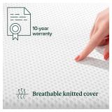 Green Tea Fresca Twin Medium Smooth Top 8 Inch Memory Foam Mattress, Made in USA