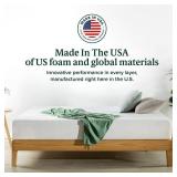 Green Tea Aspire Full Medium Smooth Top 10 Inch Memory Foam Mattress, Made in USA