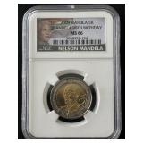 2008 South Africa 5 Rand Nelson Mandela NGC MS66