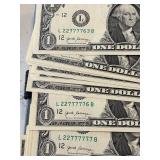 31 - 2017 Green Seal $1 Dollar Notes Uncirculated Consecutive Hard to Find Number Combinations