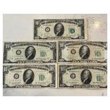 1950 Green Seal $10 Dollar Federal Reserve Notes