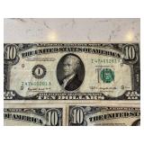 1950 Green Seal $10 Dollar Federal Reserve Notes