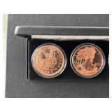 3 - 1 Ounce .999 Fine Copper Rounds