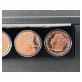 3 - 1 Ounce .999 Fine Copper Rounds