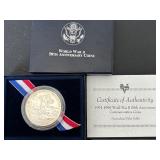 1991-95-D World War II Silver Dollar