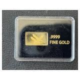 1 Gram .9999 Fine Gold Bar