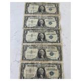 1957 Blue Seal $1 Dollar Silver Certificates
