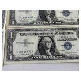 Blue Seal $1 Dollar Silver Certificates Double Triple Number
