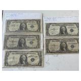 Blue Seal $1 Dollar Silver Certificates