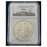 1997 Silver Eagle NGC MS69