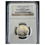2008-S Alaska Silver Quarter Proof NGC PF70 Ultra Cameo