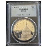 1994-S Capital Silver Dollar Proof PCGS PR68