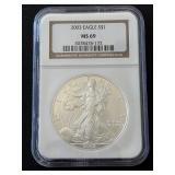 2003 Silver Eagle NGC MS69
