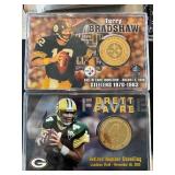 Bradshaw and Favre Medallions
