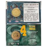 Bradshaw and Favre Medallions