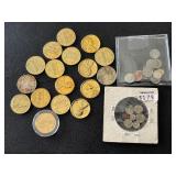 Gold Plated Lincoln Cents and Mini Coins