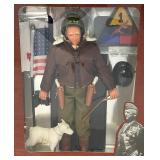 Two Vintage GI Joe Classic Collection 12" Action Figures Including General Patton (Spots On Jacket Stuck To Plastic) & Dwight Eisenhower (NIB)