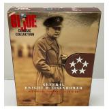 Two Vintage GI Joe Classic Collection 12" Action Figures Including General Patton (Spots On Jacket Stuck To Plastic) & Dwight Eisenhower (NIB)