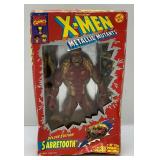 Vcintage Marvel Comics Collec tible X-Men Deluxe Sabertooth 10" Action Figure (New Old Stock) Box Beat Up
