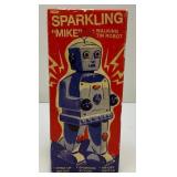 Schylling Sparkling Mike Wind Up Robot in Original Box (Like New)