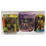 Misc Collectible Action Figures Including Xena And More (NIB) Boxes Beat Up A Little
