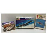 Misc. Model Kits Including Speed Racer New, Sr-71 Blackbird Open But Sealed Bag Inside & Su-25 Frogfoot (Factory Sealed)