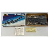 Misc. Model Kits Including Speed Racer New, Sr-71 Blackbird Open But Sealed Bag Inside & Su-25 Frogfoot (Factory Sealed)