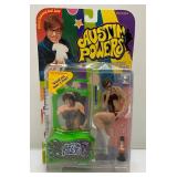 Collectible Austin Powers Action Figures (New On Card) Some Bubbles Slightly Yellowed