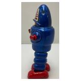 Vintage Tin Litho Wind Up Planet Robot (Works) Walks And Sparks