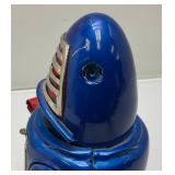 Vintage Tin Litho Wind Up Planet Robot (Works) Walks And Sparks