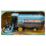 Miniature Die-Cast Collectible Trucks Including HESS Tow Truck Rescue Team Electronic Sounds And Lights & Farm Series Combine (Both New In Box)