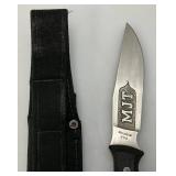 GERBER Brand 5" Straight Blade Hunting Knife Eagle And MJT Relief On Blade With Sheath