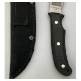 GERBER Brand 5" Straight Blade Hunting Knife Eagle And MJT Relief On Blade With Sheath