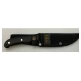 GERBER Brand 5" Straight Blade Hunting Knife Eagle And MJT Relief On Blade With Sheath