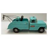 1960 Buddy L Pressed Steel Blue Wrecker Tow Truck (Missing Plastic Red Top Light)