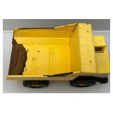 Vintage Pressed Steel Tonka Dump Truck And Hubley Cast Metal Miniature Trucks