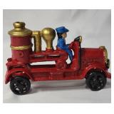 Vintage Cast Iron Fire Truck 6