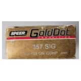 Speer Gold Dot Ammunition - 357 Sig - 50 Shells