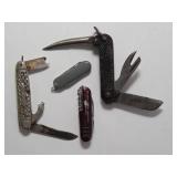 Bag of 4 Misc. Pocket Knives