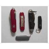 Bag of 5 misc. pocket knives