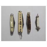Bag of 4 Vintage pocket knives