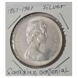 Canadian Silver Dollar.  (Centennial 1867-1967)