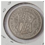 1928 Silver Half Crown Coin - King George V